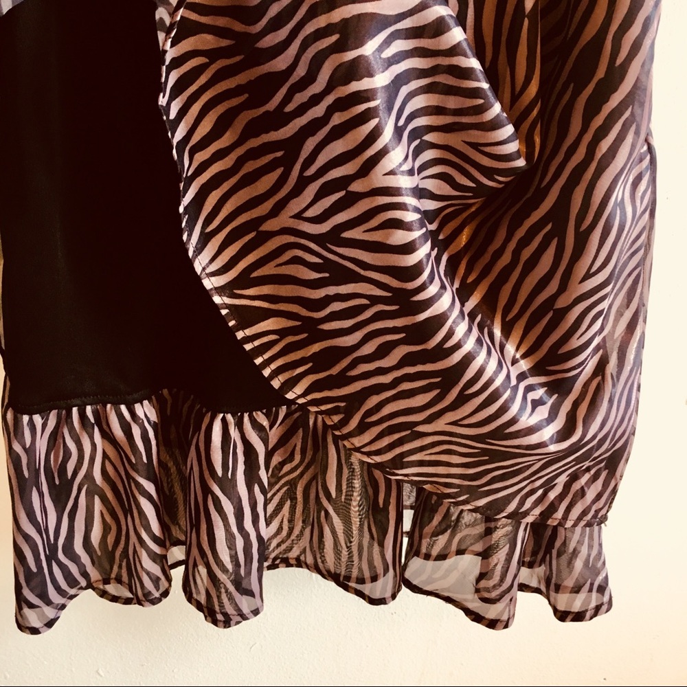 Shimmery High-Waisted Double Ruffle Dress - Picture 5 of 7